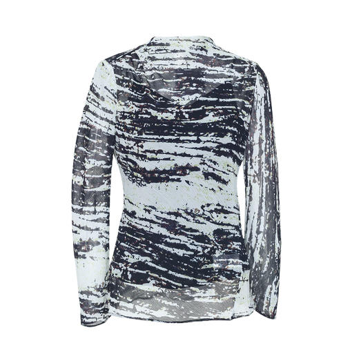 VIMAGE纬漫纪秋季新款洋气复古印花显瘦女小上衣V1813403 商品图6