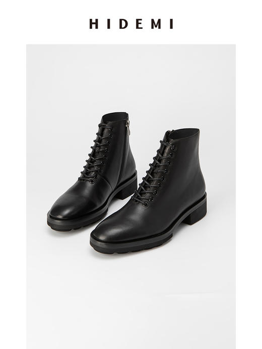 HIDEMI 节日系列 系带极简厚底短靴 商品图3