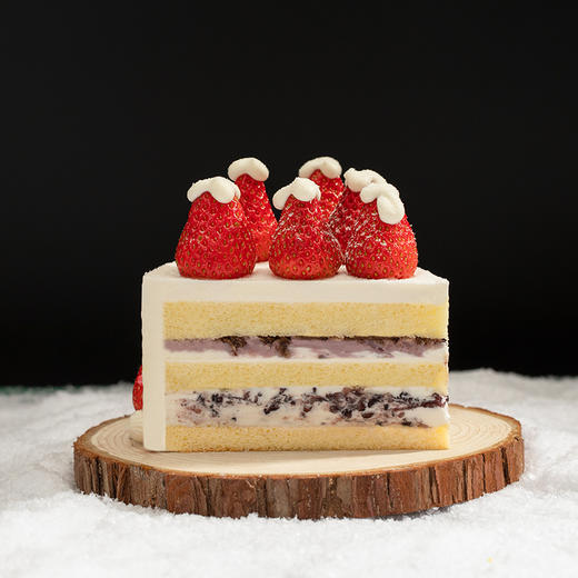 【圣诞礼】清甜草莓x甜润奶油，幸福莓好，如期而至，采用升级乳酪戚风胚和动物奶油，更好吃！（Y赣州幸福西饼蛋糕） 商品图5
