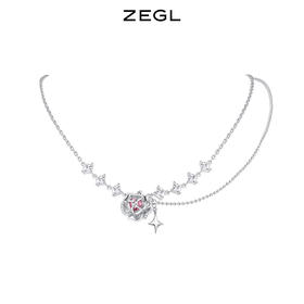 ZEGL设计师微醺玫瑰系列双层项链女轻奢小众高级感锁骨毛衣链配饰