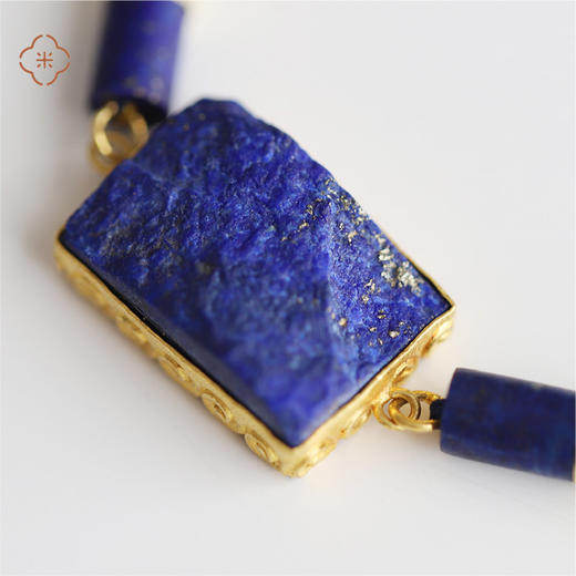 米马成衣 清末古董青金包镶嵌24K金项链给和我一样爱好收藏的同学 商品图3