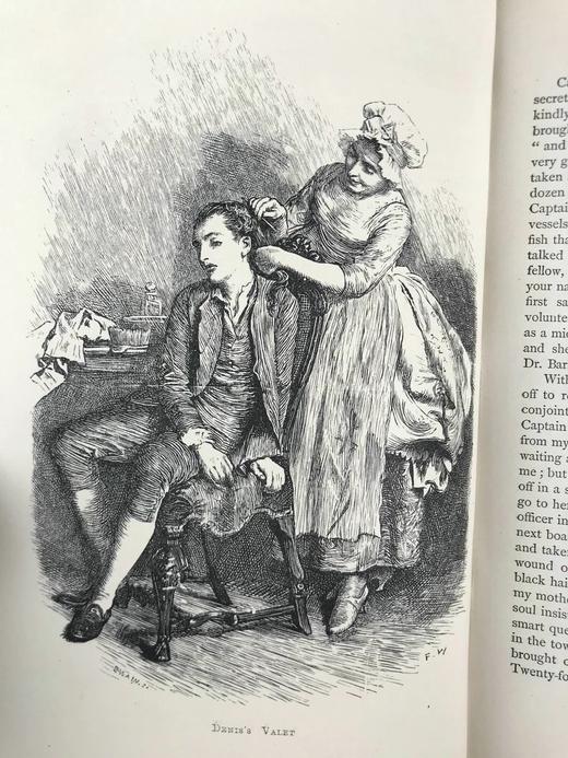 1869年 萨克雷《丹尼斯·杜瓦尔/鳏夫洛弗尔》 作者亲绘多幅插图 漆布精装大32开 商品图8