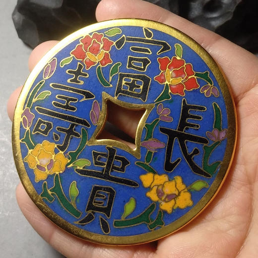 古泉书馆文创珐琅彩 富贵长寿 文房铜镇 F0001 商品图7