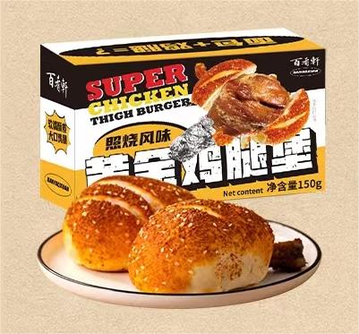 百肴轩 战斧黄金鸡腿堡夹心面包150g /照烧风味 商品图1