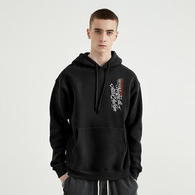 自由基地冬季新款穿越丛林赛事设计印花带帽抓绒套头卫衣大码落肩 NMT-1930