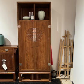 苏梨家具 花好月圆双门多宝柜