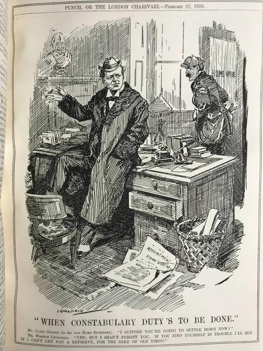 1910年1-6月 英国讽刺漫画杂志《笨拙》数百幅插图 漆布精装16开 商品图7