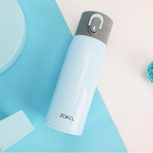 联众卓客系列弹跳杯ZK8017 白色 粉色 浅蓝色350ML 商品图2