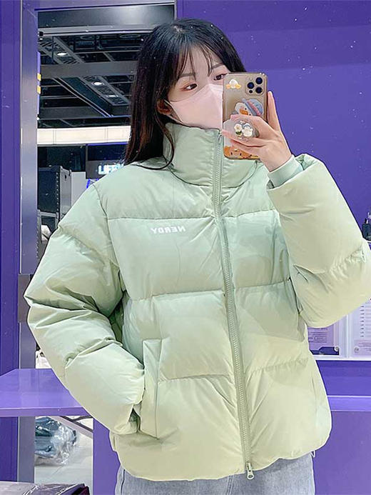 韩国潮牌nerdy22年新款超萌奶油色羽绒服长短款 商品图5