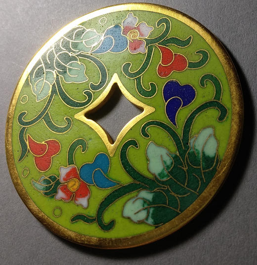 古泉书馆文创珐琅彩 富贵长寿 文房铜镇 F0001 商品图3