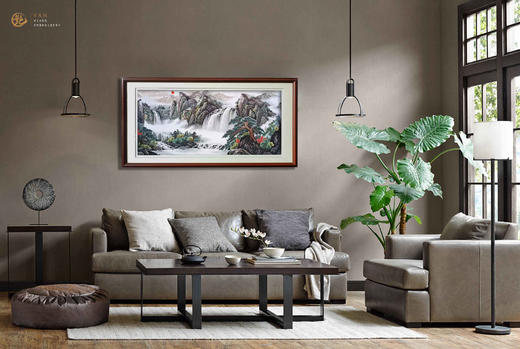 艷 湘绣  刺绣客厅 《沙发背景墙系列1.3m》 新中式挂画 商品图7