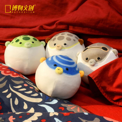博物文创 捏捏河豚毛绒玩具慢回弹减压球解压球毛绒公仔摆件 商品图0