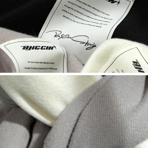 BJHG不计后果冬季美式街头针织围脖男女潮牌纯色加厚保暖围巾披肩 商品图4