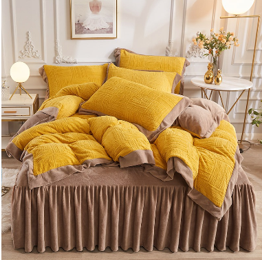 柔暖浮世牛奶绒四件套2.0*2.3m-G119100035