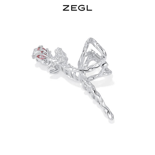 ZEGL设计师微醺玫瑰系列金属抓夹女秋冬高级感盘发发夹后脑勺发饰 商品图1