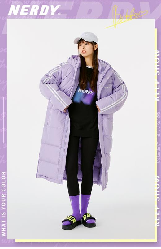 韩国潮牌nerdy21年超萌奶油色羽绒服长短款 商品图1