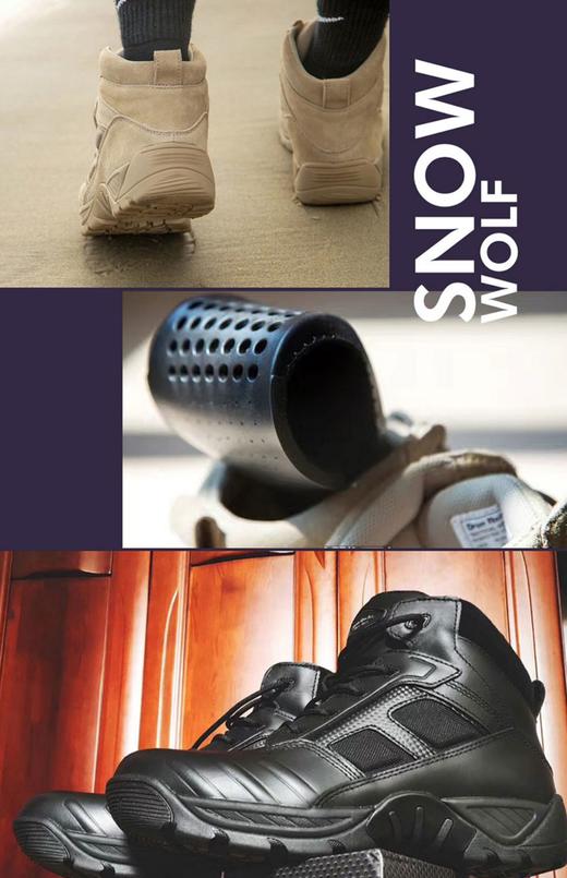 君洛克D12013防刺沙漠靴冬季作战靴六寸战术靴陆战靴 商品图5