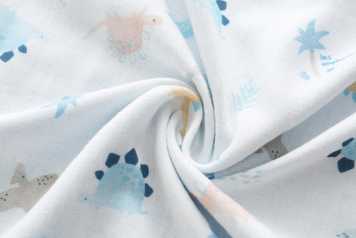 丽婴房-寝具类（常年）F2竹棉纱布单层包巾浅蓝90*90 商品图4