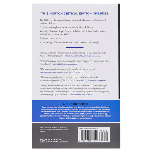 【中商原版】格列佛游记 诺顿文学解读系列 英文原版 Norton Critical Editions Gulliver's Travels Jonathan Swift 商品图1