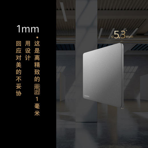 西门子开关插座睿宸深灰银一开五孔USB家用面板套餐86型 商品图1