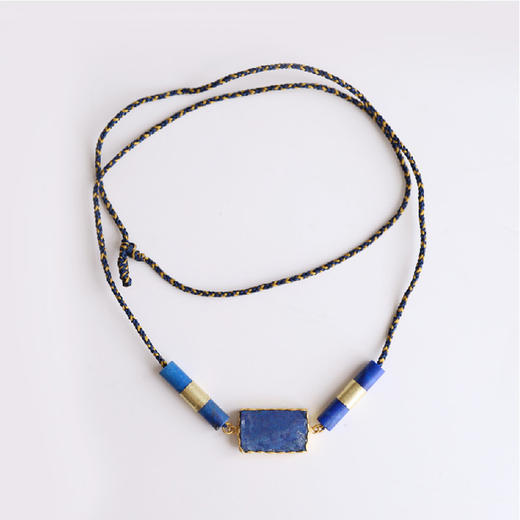 米马成衣 清末古董青金包镶嵌24K金项链给和我一样爱好收藏的同学 商品图4