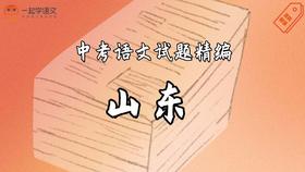 中考语文试题精编·山东