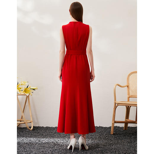 EITIE爱特爱春季新款法式无袖洋气修身优雅礼服连衣裙名媛气场女王礼服6977614 商品图4