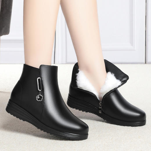 冬季加绒棉鞋加厚羊毛女棉靴女短靴平底防滑靴子JSJ-AL/8108 商品图1