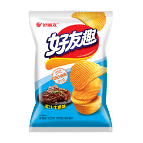 好丽友好有趣薯片多汁牛排味70g