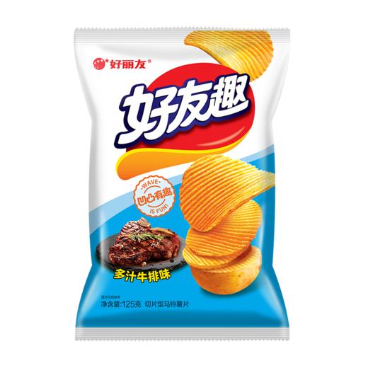 好丽友好有趣薯片多汁牛排味70g 商品图0