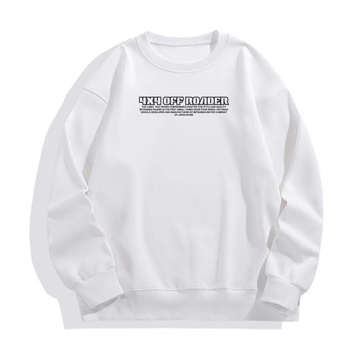 自由基地冬新款小众设计三菱帕杰罗系列图案设计加厚落肩圆领卫衣 NMT-1939 商品图6