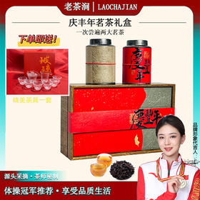 福禄相随大礼盒【一次尝遍两大茗茶】庆丰年茗茶礼盒 正山小种 大红袍 下单即送精美茶具一套！