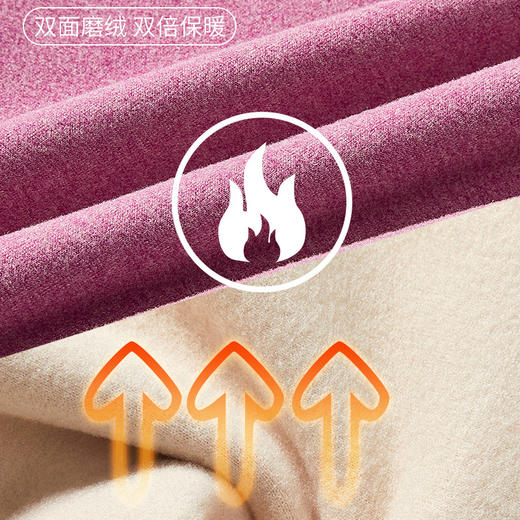 【瑜伽生活家】「数款颜色！无痕设计」俞兆林无缝舒适秋衣秋裤保暖套装 圆领打底保暖内衣上衣裤子 商品图3