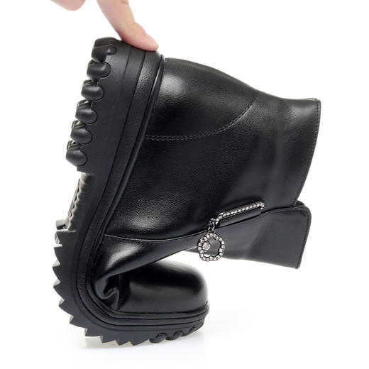 冬季加绒棉鞋加厚羊毛女棉靴女短靴平底防滑靴子JSJ-AL/8108 商品图3