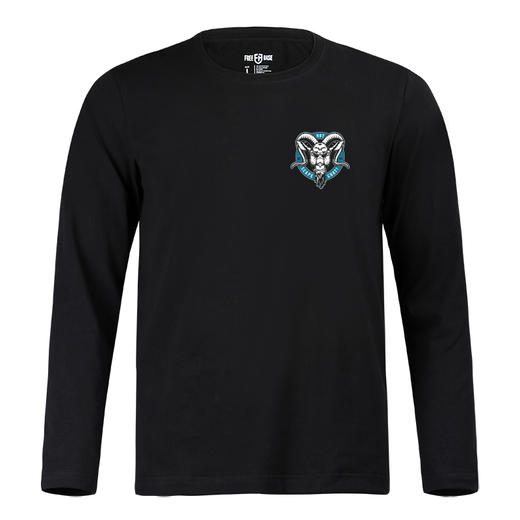 自由基地秋冬新款动物图案公羊logo设计印花长袖T恤衫套头打底衫 NMT-1960 商品图1