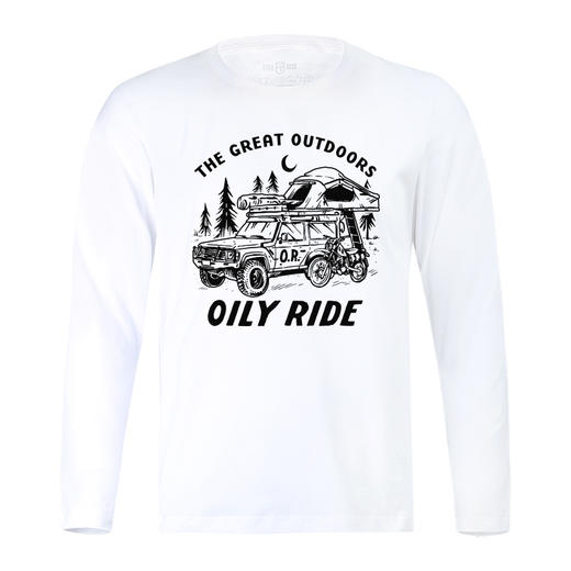 自由基地秋冬新款露营风设计户外休闲长袖T恤团队个性定制系列装 NMT-1962 商品图3