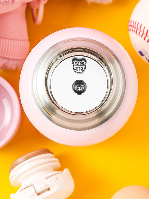 杯具熊豌豆儿童保温杯毛绒高颜值吸管杯小学生水壶宝宝幼儿园水杯 商品图3