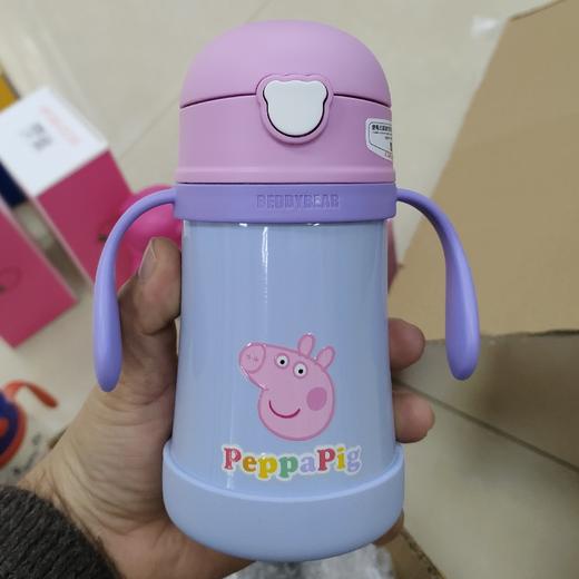 杯具熊 儿童吸管保温杯 便携背带手柄两用 商品图3