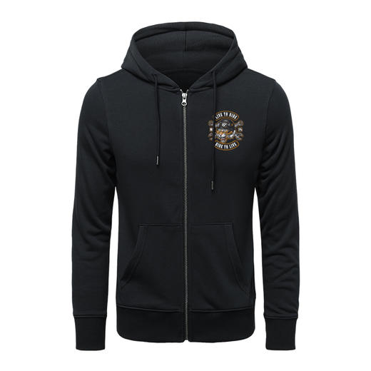 自由基地秋冬新款机车风虎头设计元素带帽拉链卫衣毛圈开衫男女款 NMT-1936 商品图2