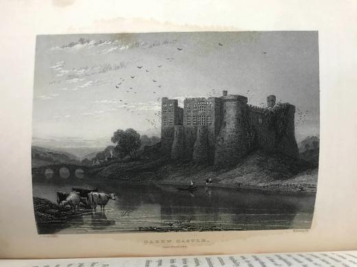 约19世纪后期 南威尔士的漫步与旅行 48幅精美版画插图 全真皮精装16开 商品图14