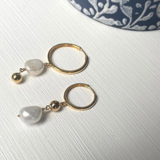 订购10周到｜CHARLOTTE LEBECK-Jena-珍珠 耳环（不对称）［丹麦设计师］ 商品图3