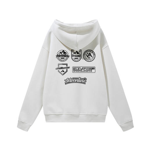 自由基地秋冬新款简约越野logo团队定制落肩戴帽套头抓绒卫衣加厚 NMT-1931 商品图3