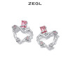 ZEGL设计师微醺玫瑰系列爱心耳环女小众设计感高级耳钉银针耳饰品 商品缩略图1