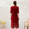 EITIE爱特爱春季新款洋气镂空蕾丝显瘦收腰礼服连衣裙女裙6977607 商品缩略图4