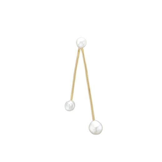 订购10周到｜CHARLOTTE LEBECK-Elia-三颗珍珠 耳环（单只）［丹麦设计师］ 商品图1