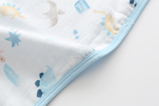 丽婴房-寝具类（常年）F2竹棉纱布单层包巾浅蓝90*90 商品图2