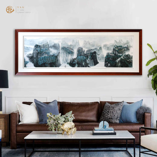 艷 湘绣  刺绣客厅 《沙发背景墙系列2m》 新中式挂画 商品图7