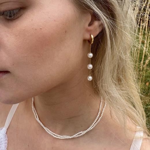 订购10周到｜CHARLOTTE LEBECK-Polaris-双层珍珠 项链［丹麦设计师］ 商品图0