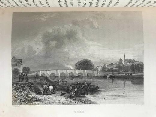 约19世纪后期 南威尔士的漫步与旅行 48幅精美版画插图 全真皮精装16开 商品图9