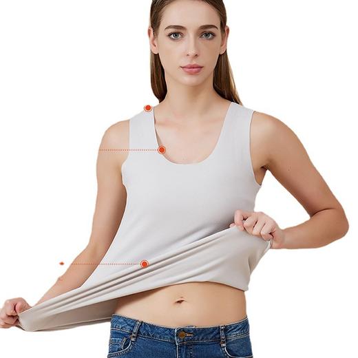 「五色可选！双面磨绒亲肤保暖」俞兆林双面磨绒女士保暖背心薄款休闲上衣 商品图4